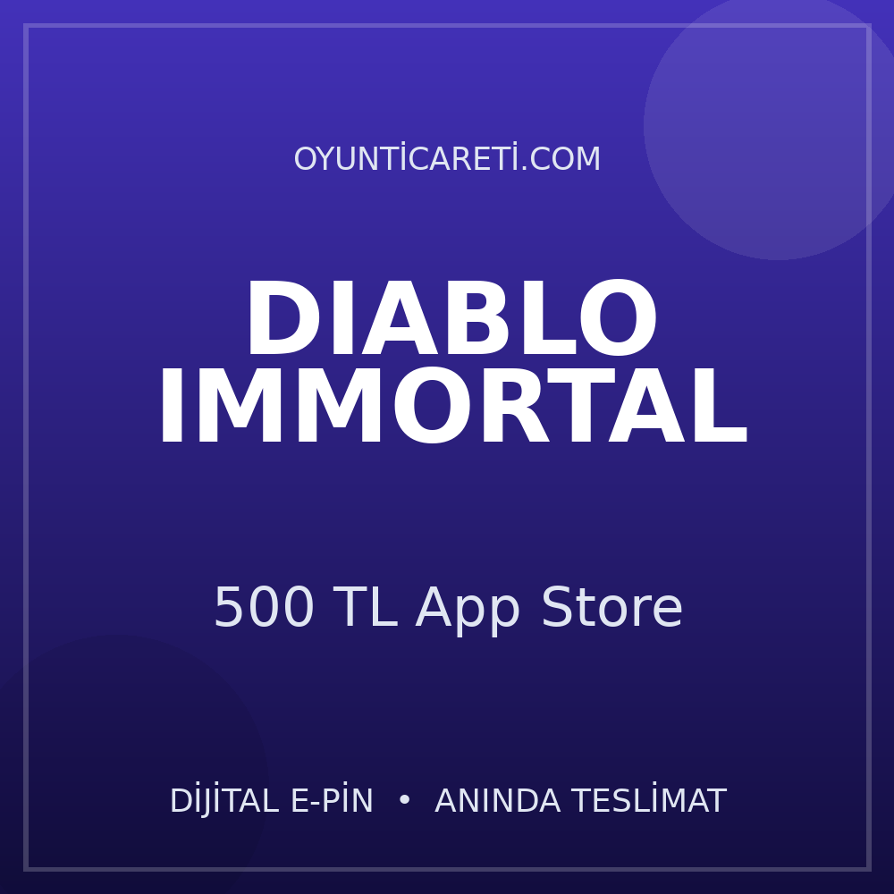 Diablo Immortal 500 TL App Store