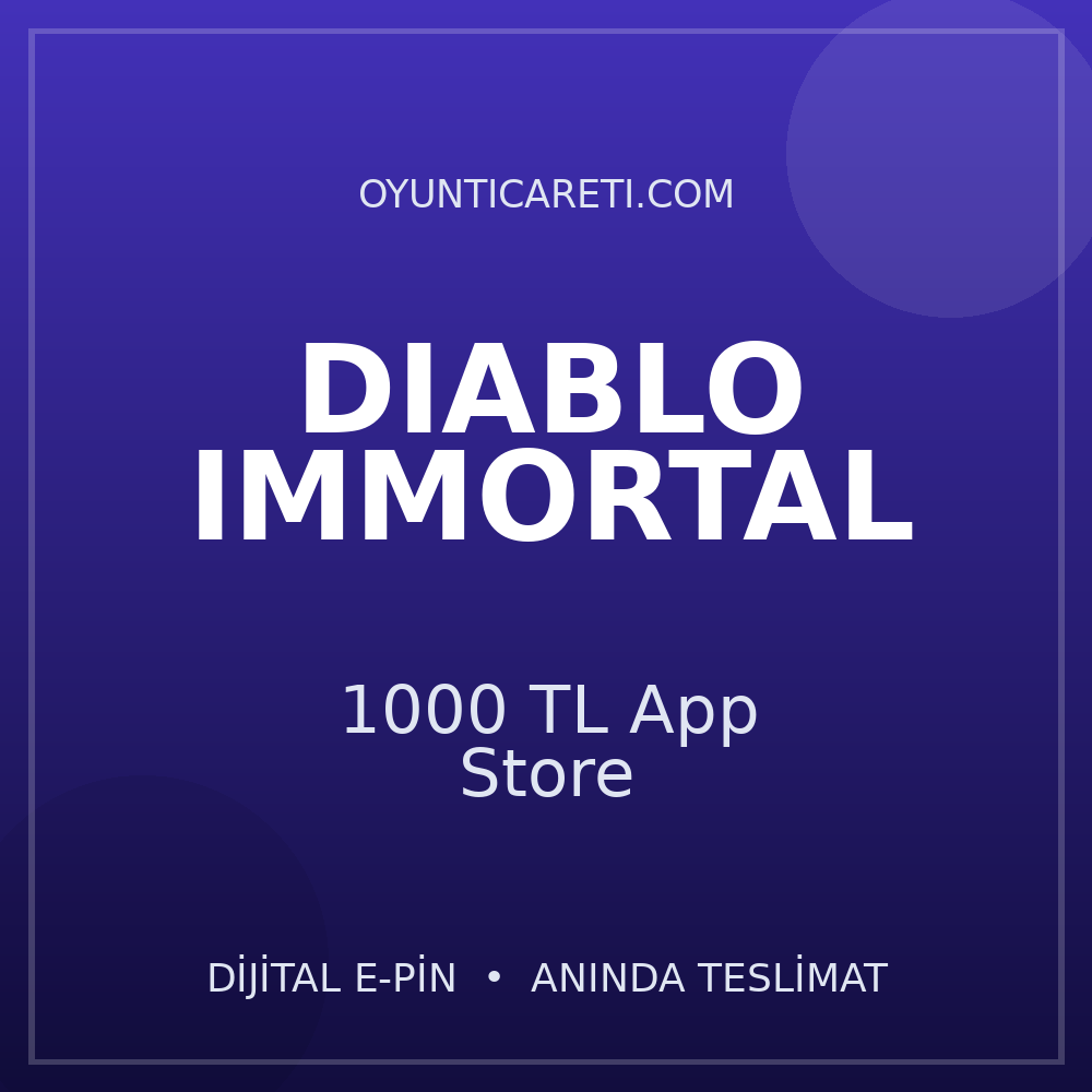 Diablo Immortal 1000 TL App Store