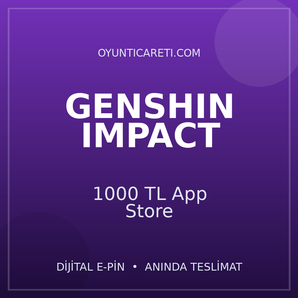 Genshin Impact 1000 TL App Store