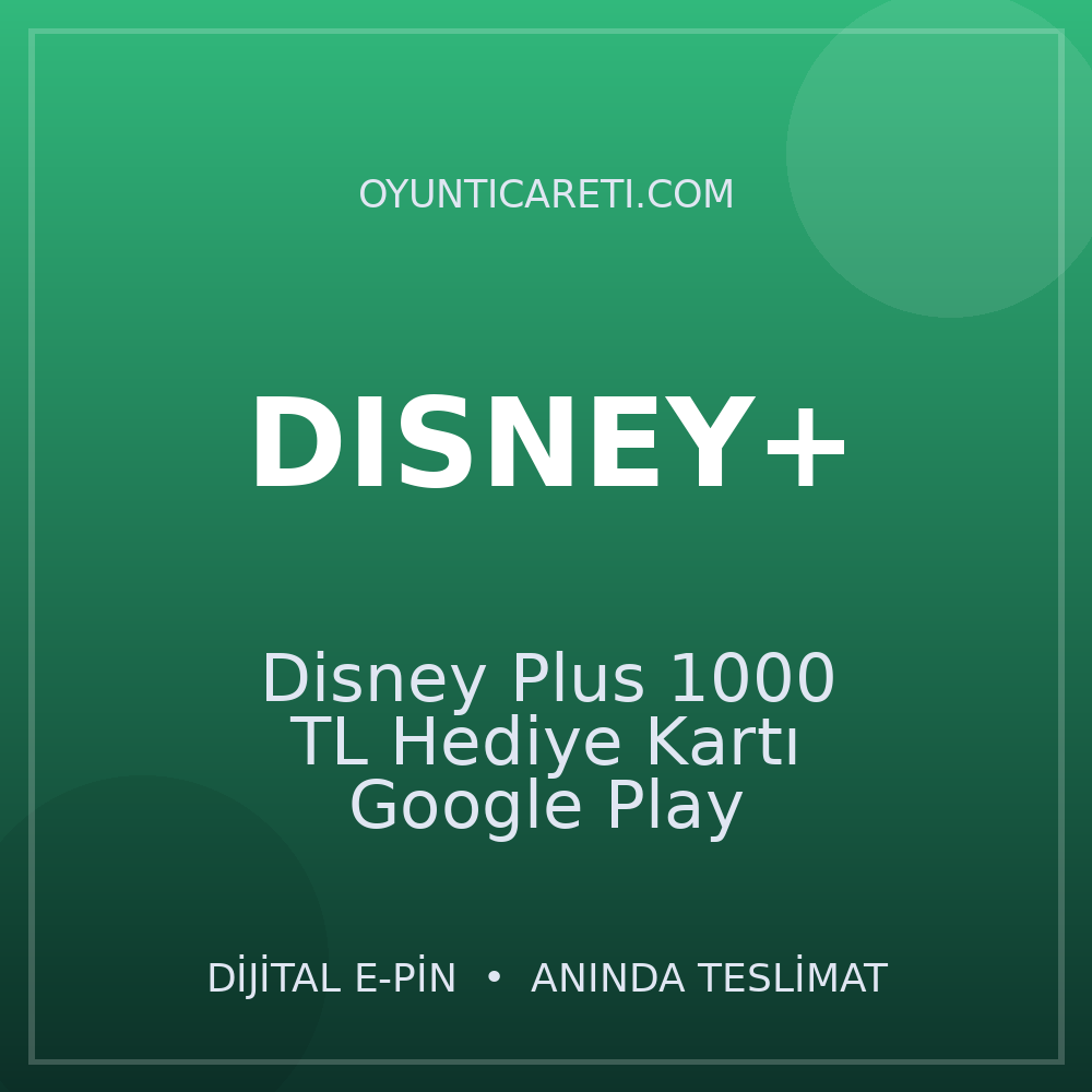 Disney Plus 1000 TL Hediye Kartı Google Play