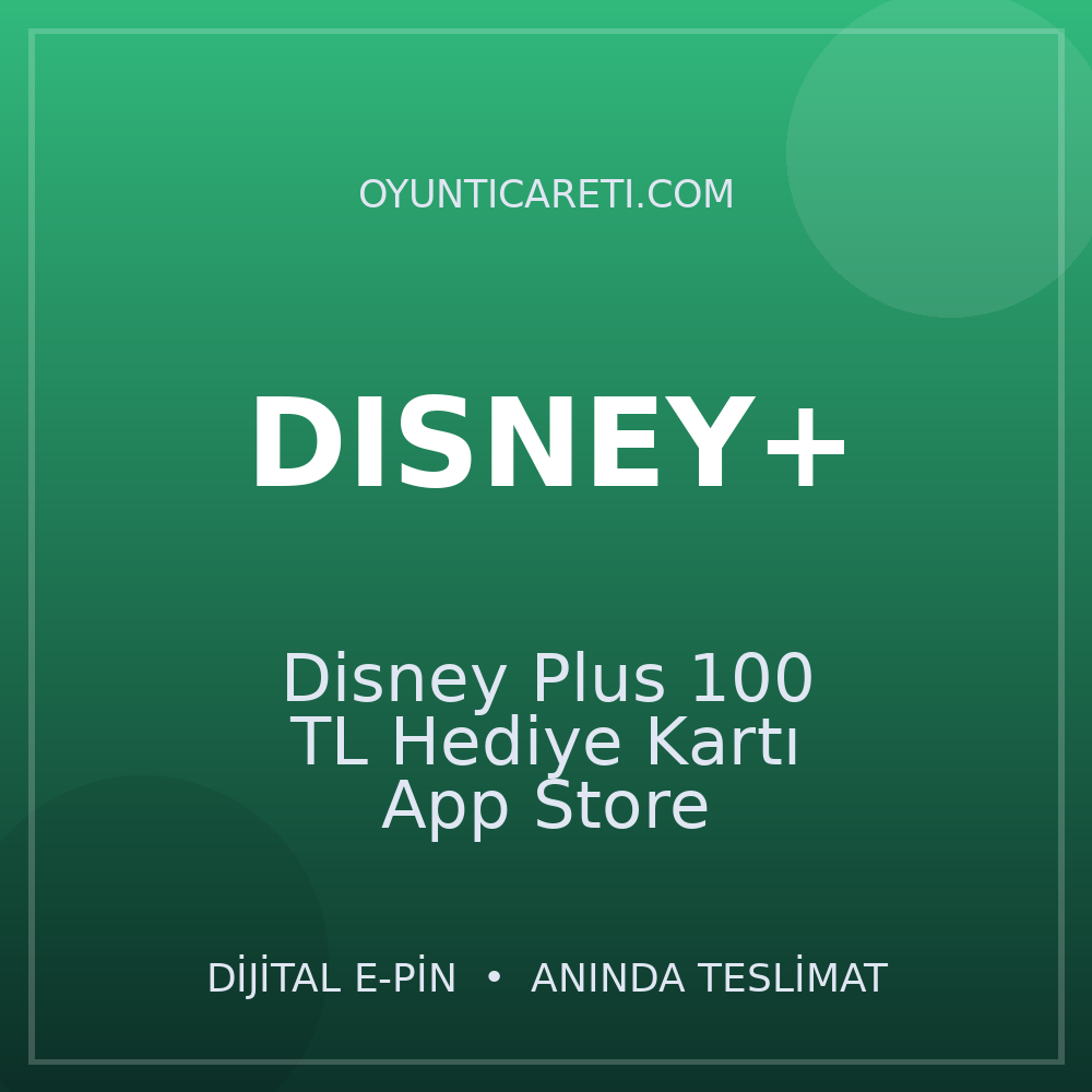 Disney Plus 100 TL Hediye Kartı App Store