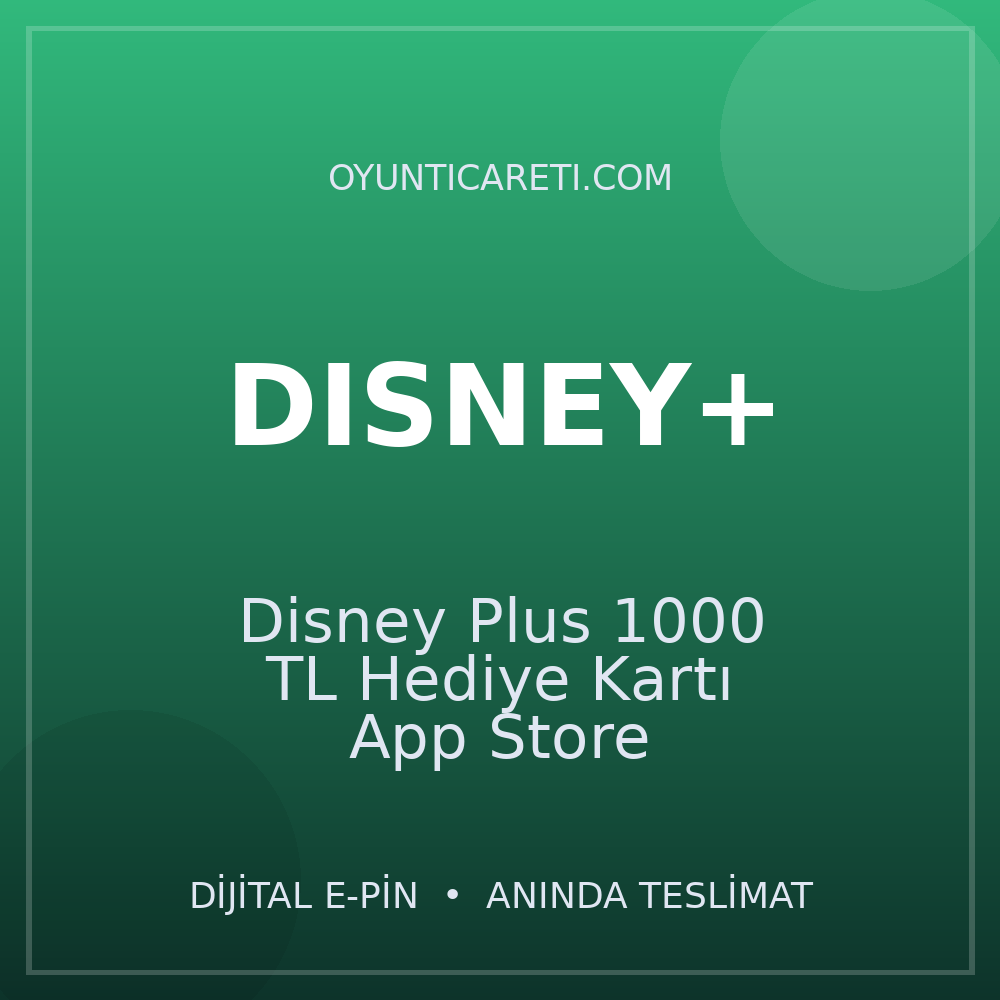 Disney Plus 1000 TL Hediye Kartı App Store