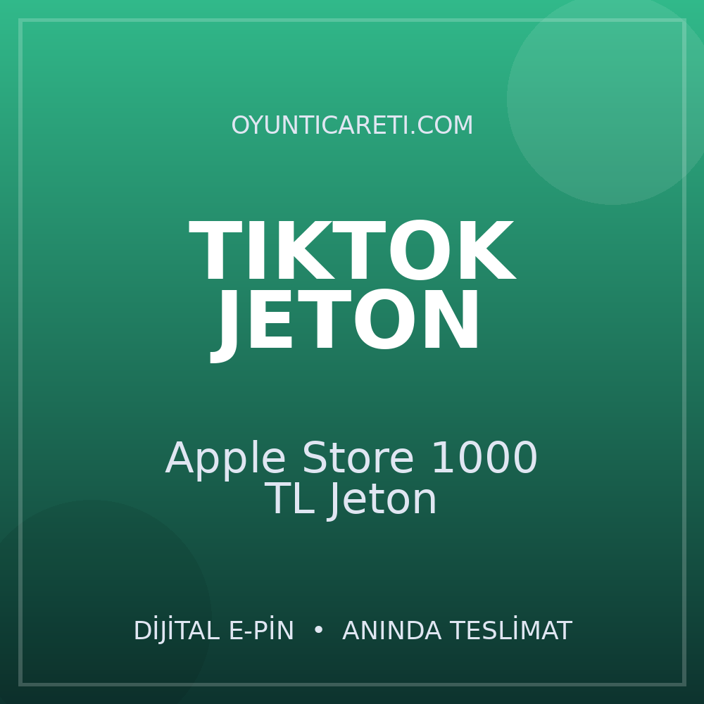 TikTok Apple Store 1000 TL Jeton