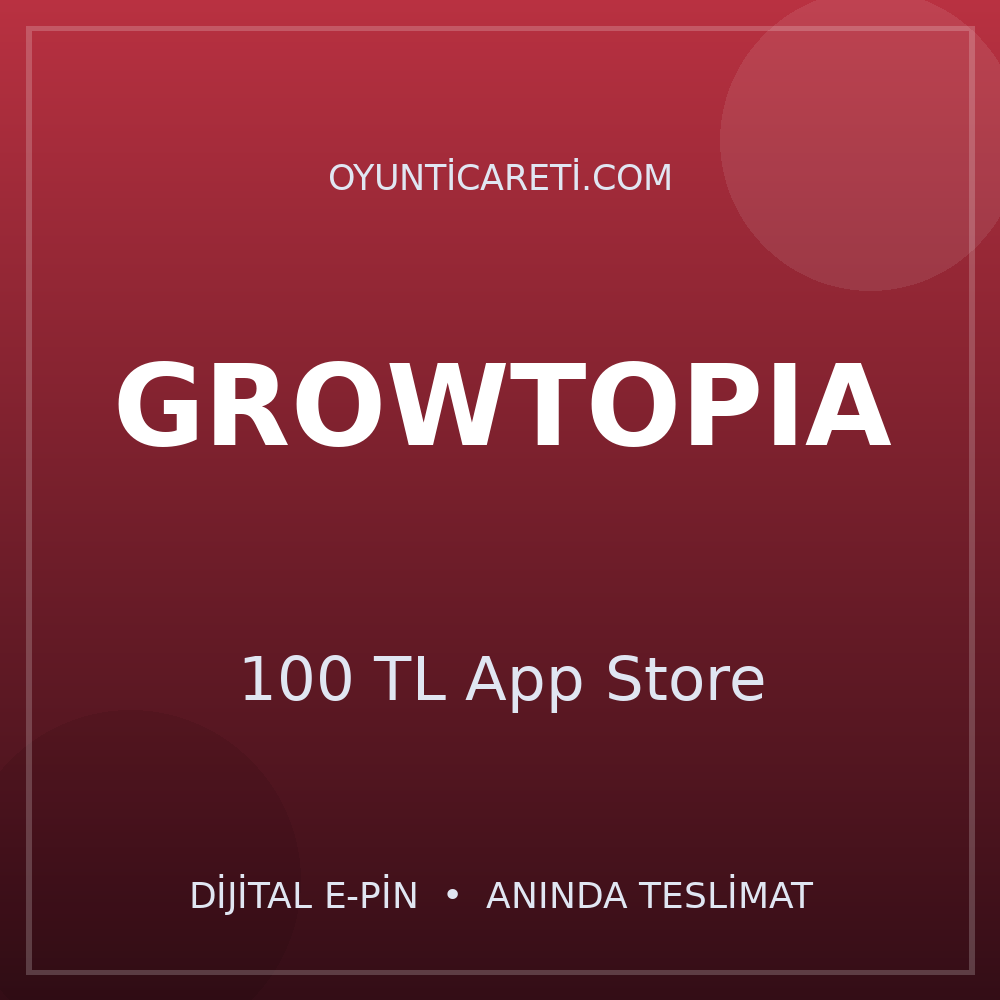 Growtopia 100 TL App Store