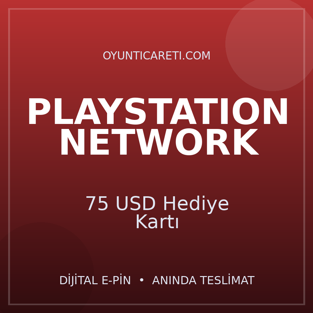 PlayStation 75 USD Hediye Kartı