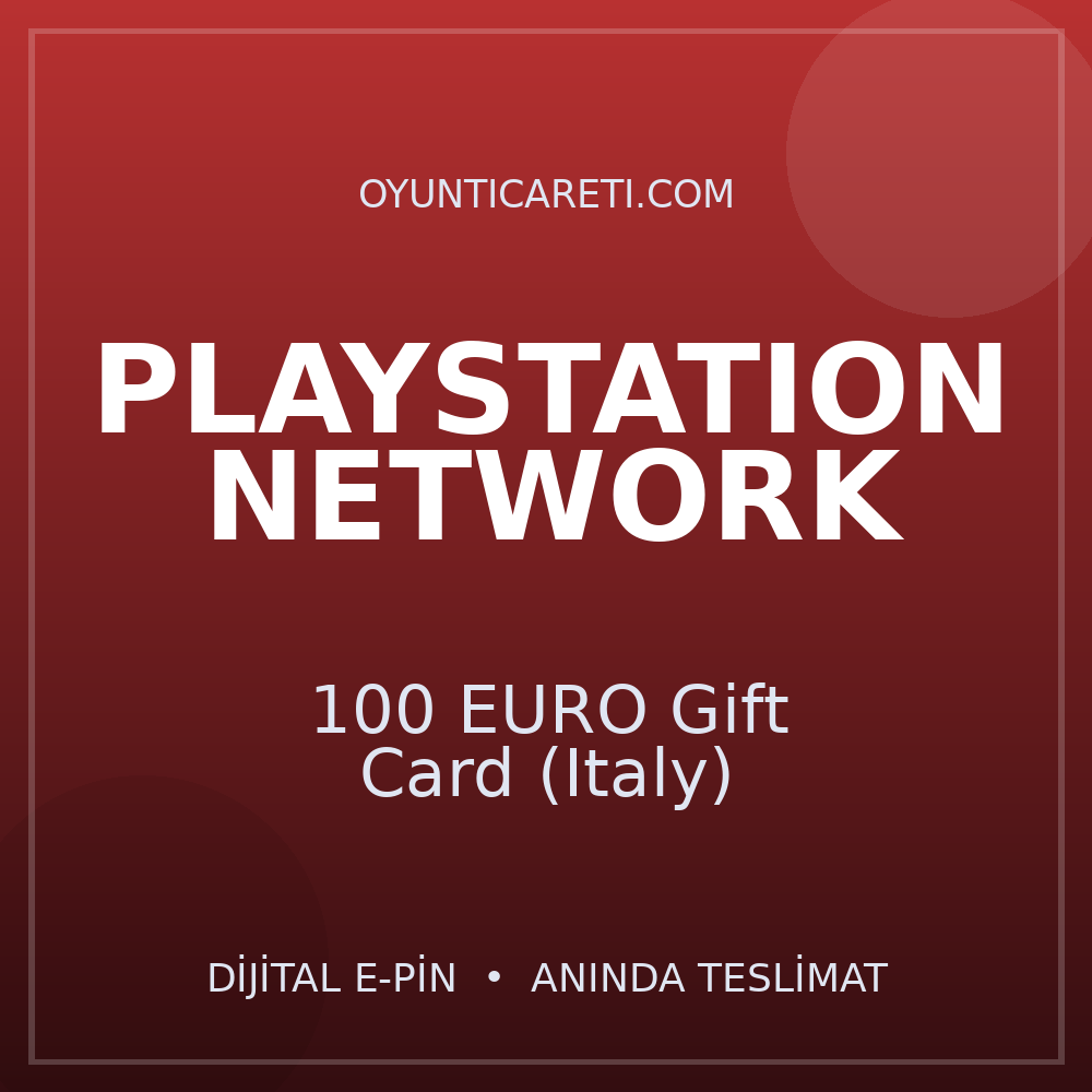 Playstation 100 EURO Gift Card (Italy)