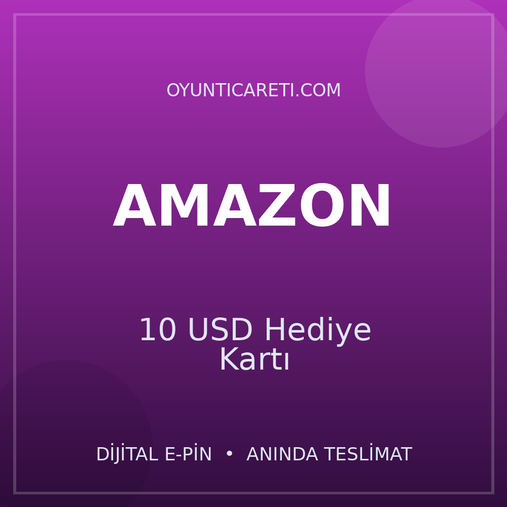 Amazon 10 USD Hediye Kartı