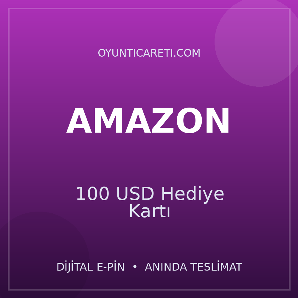 Amazon 100 USD Hediye Kartı