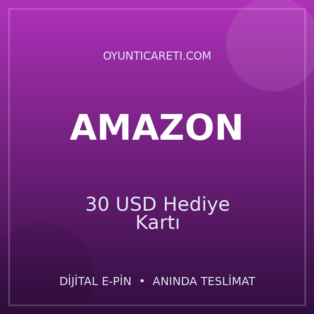 Amazon 30 USD Hediye Kartı