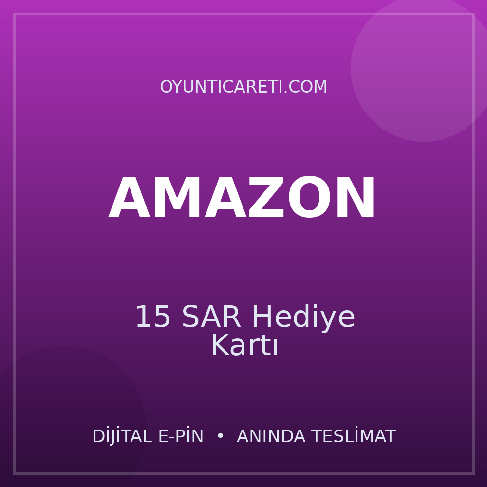 Amazon 15 SAR Hediye Kartı
