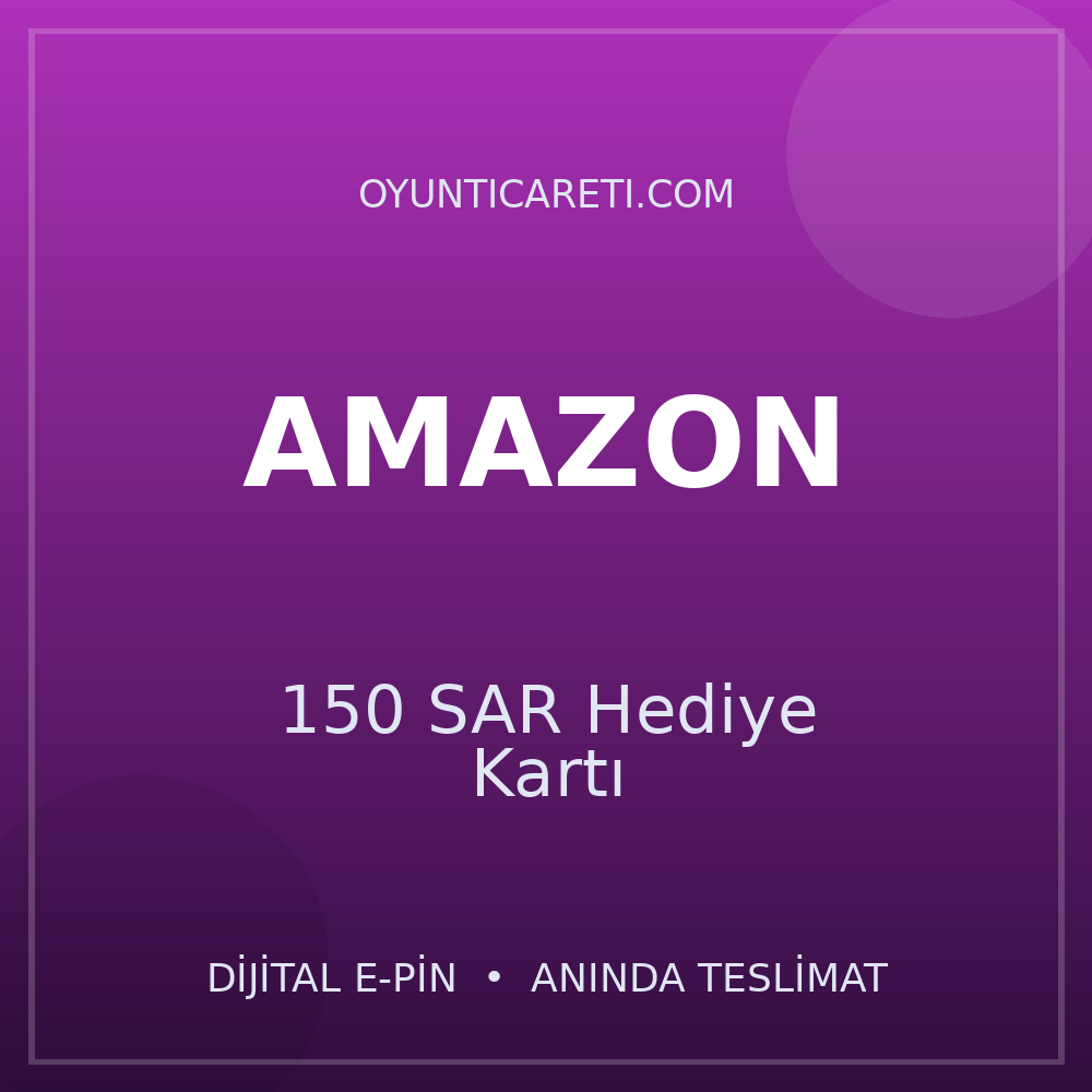 Amazon 150 SAR Hediye Kartı