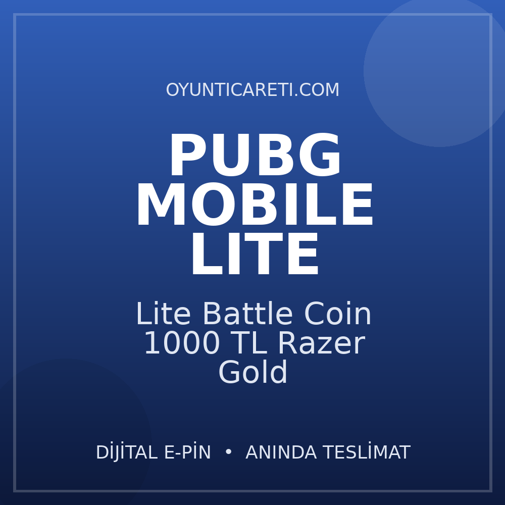 Pubg Lite Battle Coin 1000 TL Razer Gold