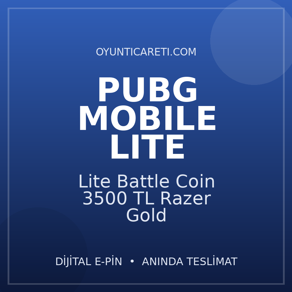 Pubg Lite Battle Coin 3500 TL Razer Gold