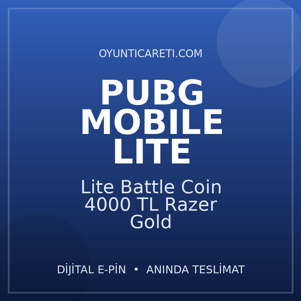 Pubg Lite Battle Coin 4000 TL Razer Gold