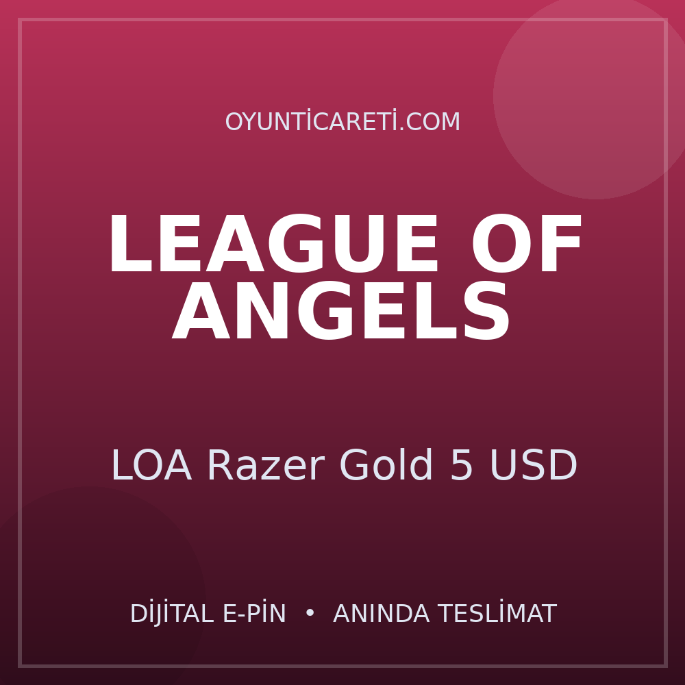 League of Angels  LOA Razer Gold 5 USD