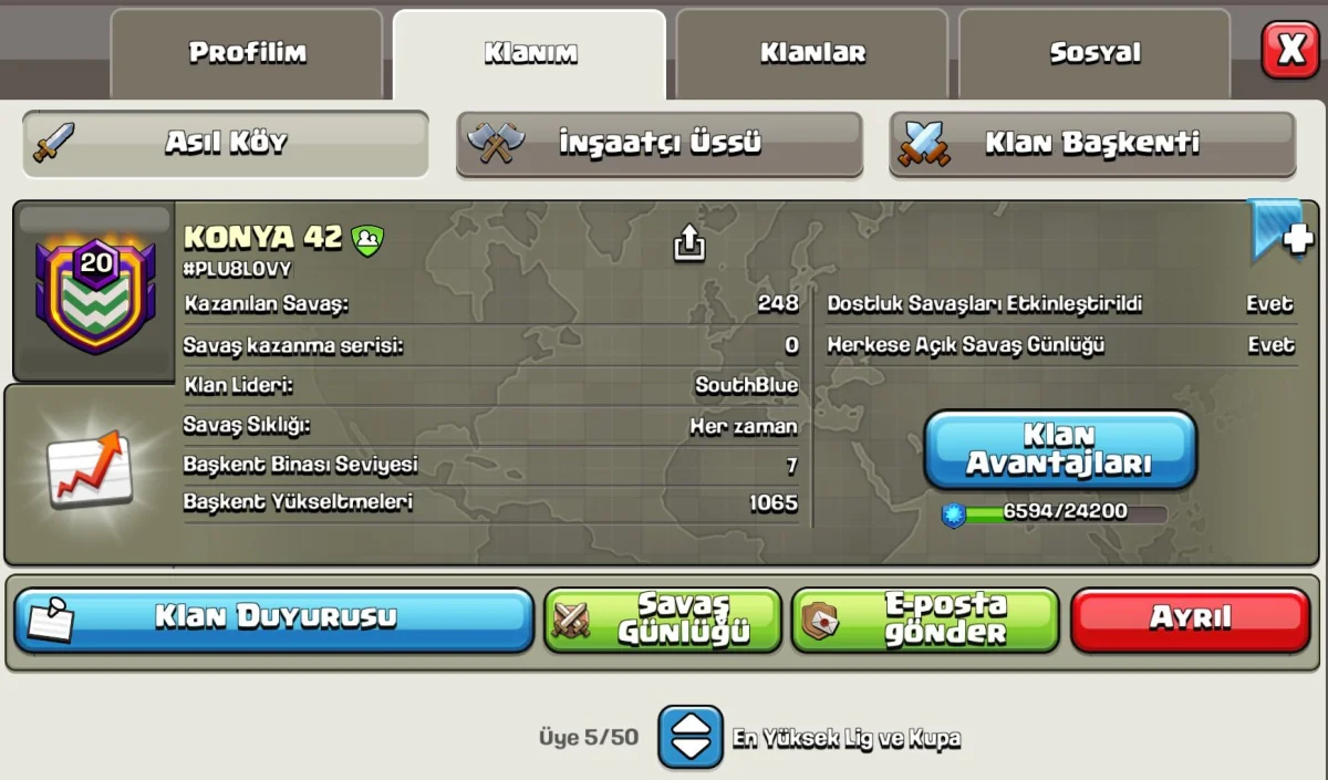Konya 42 isimli 20 Lvl klanim satılık — görsel 3