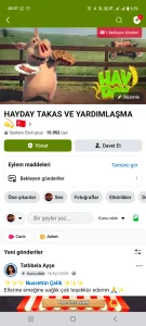 15k üyeli hayday grubu