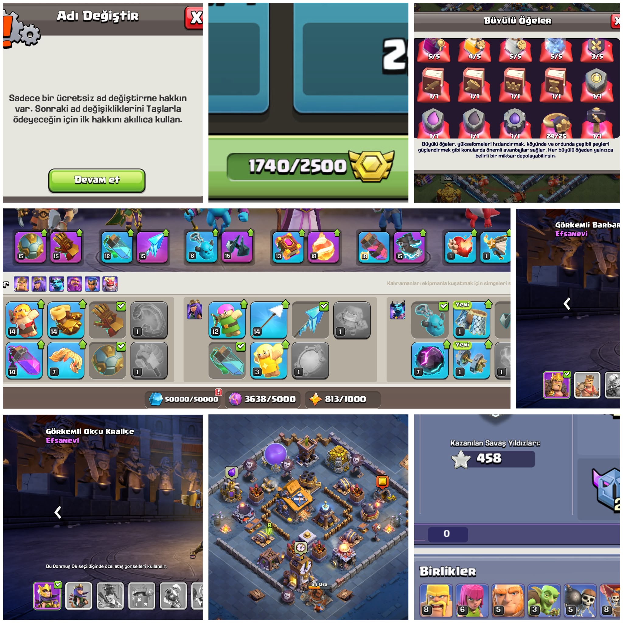 TH17⚡️COC | ÜCRETSİZ İSİM HAKLI !! 1740 MADALYA — image 2