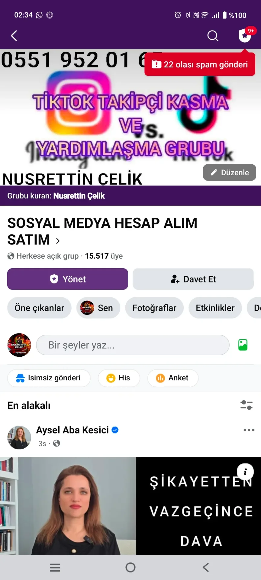 Uyguna sosyal medya grubu — görsel 2