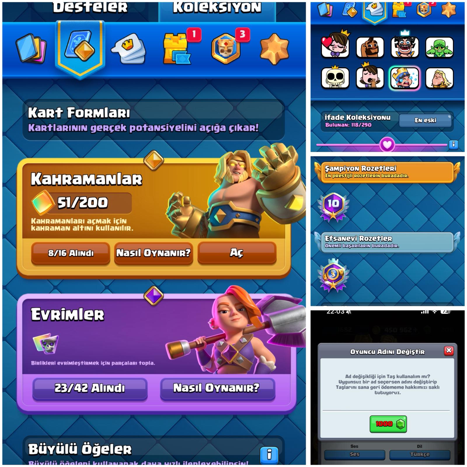 1682 SEVİYE⚡️CR | 21 MAX KART + 23 EVRİM 10 YIL — image 3