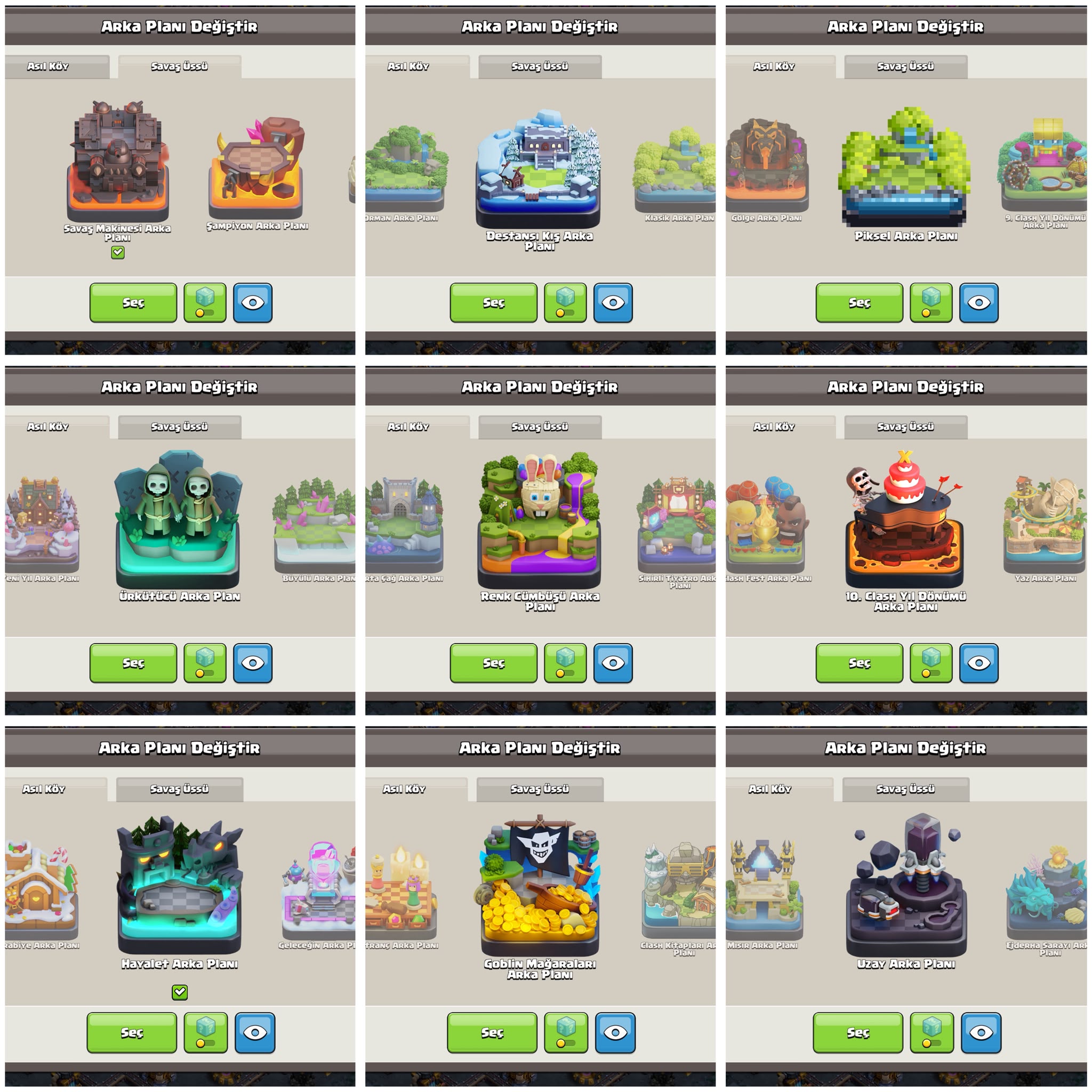 TH18⚡️COC | • 185 KOSTÜM 47 ARKAPLAN | FULL DOLU — image 5