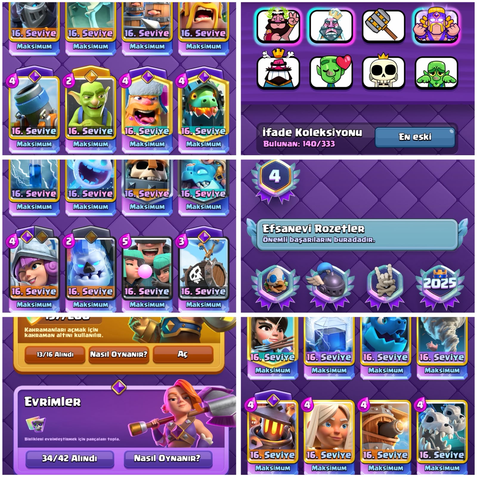 2113 SEVİYE⚡️CR | 50+ MAX KART | 34 EVRİM !! — image 3