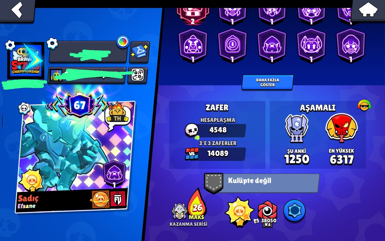 85K KUPA 385 KOSTÜMLÜ BRAWL STARS