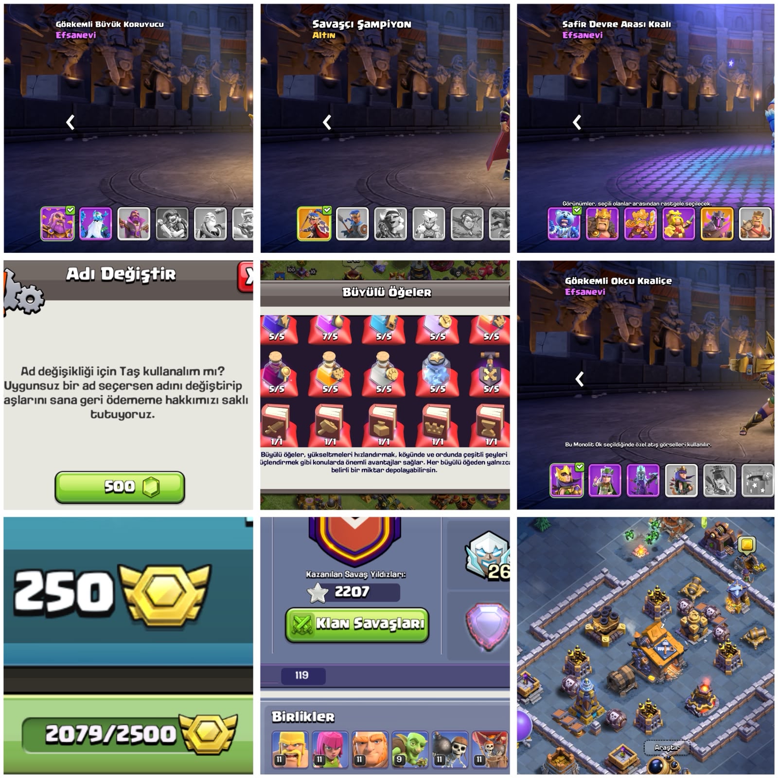 TH18⚡️COC | • 23BİN TAŞ + 2079 MADALYA FULL DOLU — image 2